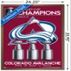 Trends International NHL Colorado Avalanche - 2022 Commemorative Stanley Cup Team Logo Wall Poster, 22.375" x 34", Bronze Framed Version view 3