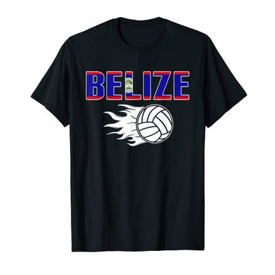 Proud Belize Volleyball Fans Jersey - Belizean Flag Sports T-Shirt