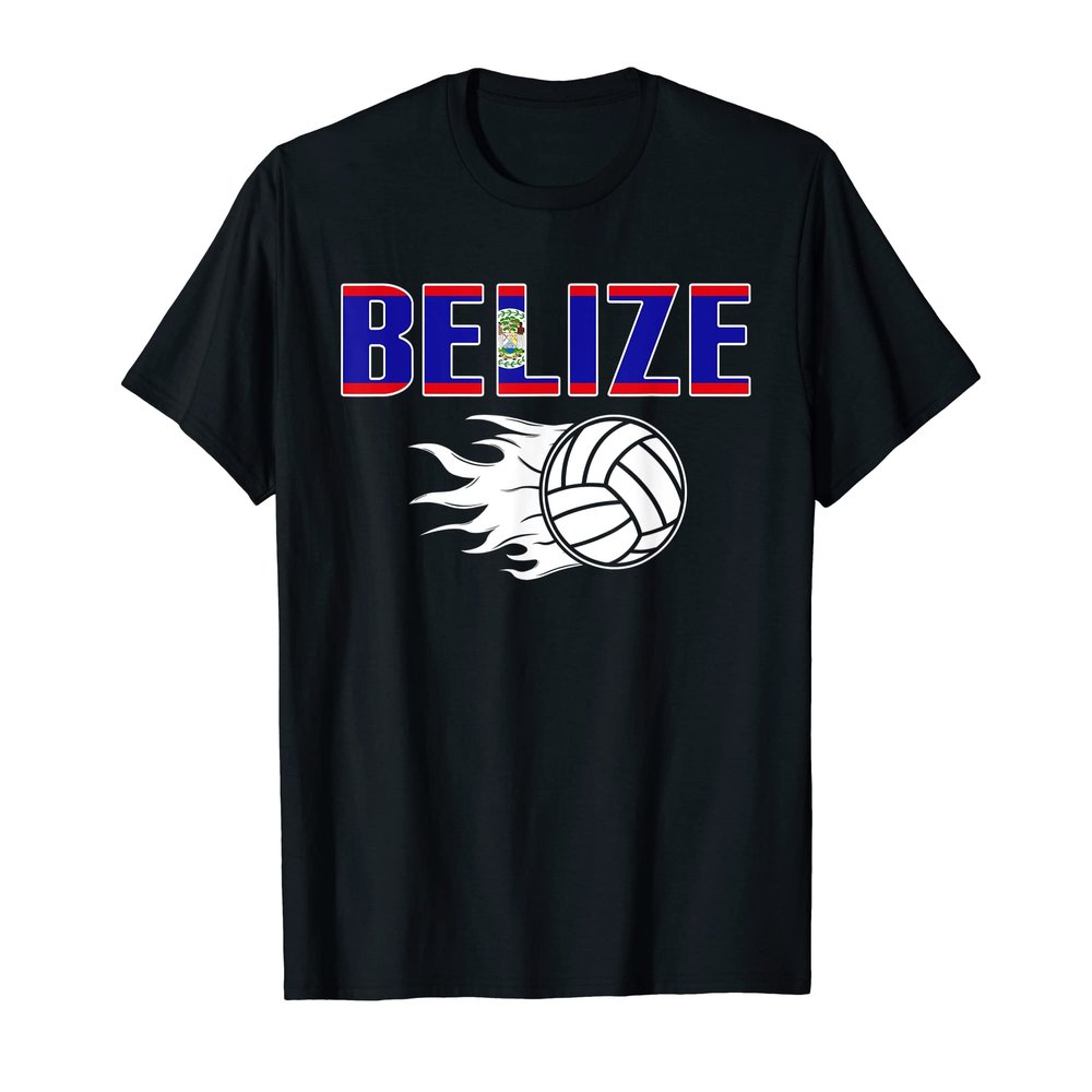 Proud Belize Volleyball Fans Jersey - Belizean Flag Sports T-Shirt