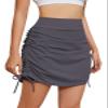 Cakulo Athletic Skorts for Woman Plus Size Skort Knee Length Swim Golf Tennis Skirts Pocket Casual High Waist Grey 2XL view 1
