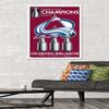 Trends International NHL Colorado Avalanche - 2022 Commemorative Stanley Cup Team Logo Wall Poster, 22.375" x 34", White Framed Version view 2