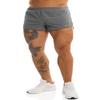 Ouber Men's Running Shorts with Liner 2'' Workout Shorts Bodybuilding Side Split Mesh Gym Shorts Grey,M view 2
