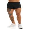 Ouber Men's Running Shorts with Liner 2'' Workout Shorts Bodybuilding Side Split Mesh Gym Shorts Black,XL view 2