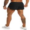 Ouber Men's Running Shorts with Liner 2'' Workout Shorts Bodybuilding Side Split Mesh Gym Shorts Black,XL view 4