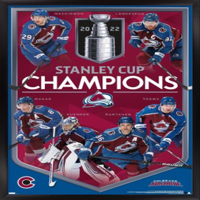 Trends International NHL Colorado Avalanche - 2022 Commemorative Stanley Cup Champions Wall Poster, 14.725" x 22.375", Black Framed Version