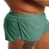 Ouber Men's Running Shorts with Liner 2'' Workout Shorts Bodybuilding Side Split Mesh Gym Shorts Green,XXL view 3