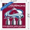 Trends International NHL Colorado Avalanche - 2022 Commemorative Stanley Cup Team Logo Wall Poster, 14.725" x 22.375", White Framed Version view 3