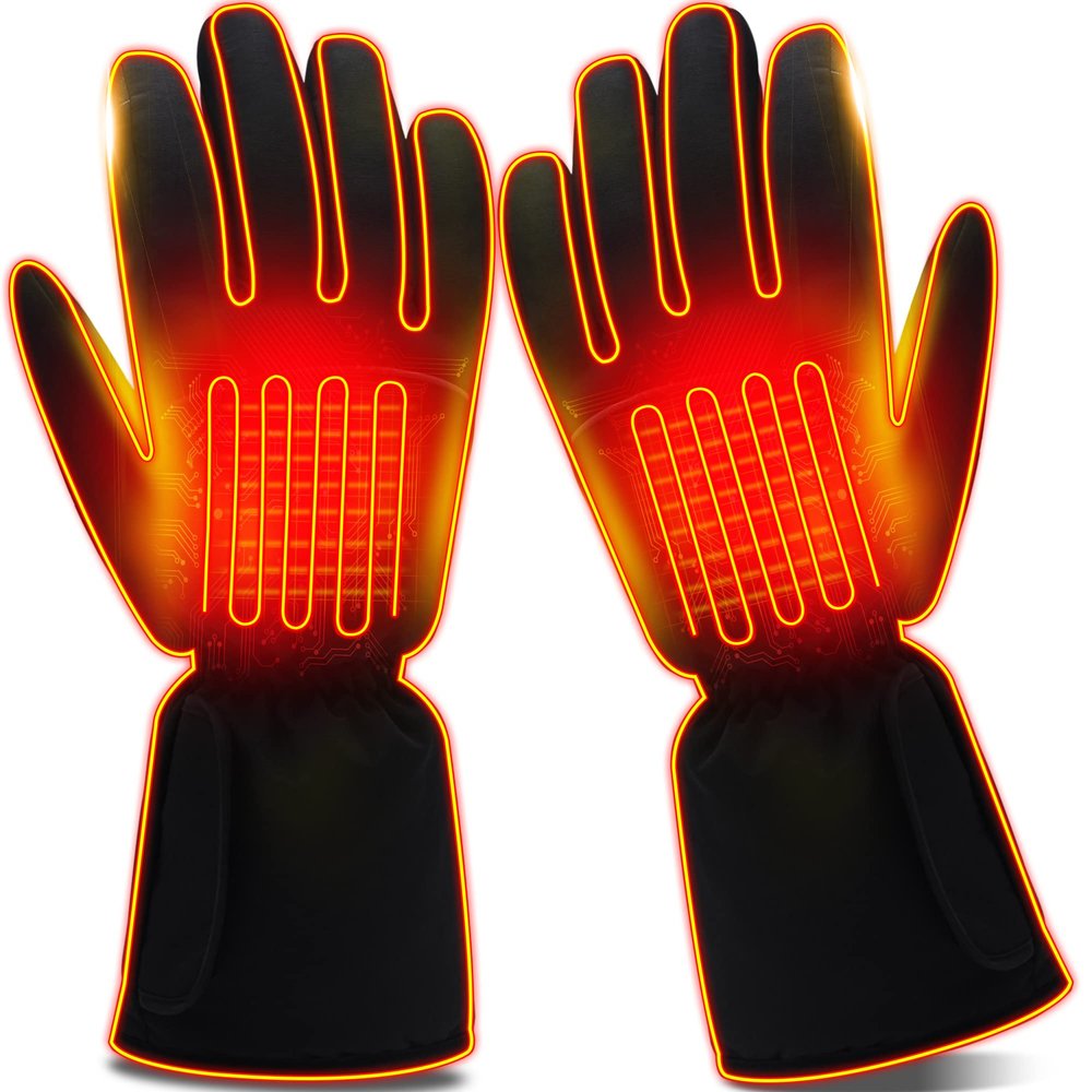 IFWATER Electric Heated Gloves for Men Women,Waterproof Touchscreen Heating Gloves Winter Thermal Sports for Skiing Snowboarding Cycling Motorcycle Hiking Hand Warmer Gloves(Large)