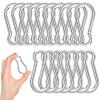50PCS 3" Heavy Duty Carabiner Clips Bulk, 5/16" Gavanized Steel Spring Snap Hook Carabiner, M8 500LBS Capacity Spring Quick Links Clips for Camping Hiking Hammock Swing and Outdoor Activities view 1