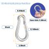 50PCS 3" Heavy Duty Carabiner Clips Bulk, 5/16" Gavanized Steel Spring Snap Hook Carabiner, M8 500LBS Capacity Spring Quick Links Clips for Camping Hiking Hammock Swing and Outdoor Activities view 2
