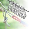 50PCS 3" Heavy Duty Carabiner Clips Bulk, 5/16" Gavanized Steel Spring Snap Hook Carabiner, M8 500LBS Capacity Spring Quick Links Clips for Camping Hiking Hammock Swing and Outdoor Activities view 3