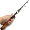 1.8m Telescopic Fishing Rod Professional Carbon Spinning Casting Rod Travel Lure Trout Lure Weight 5-20g Carp Wooden Handle Pole (Color : Casting Rod) view 3
