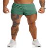 Ouber Men's Running Shorts with Liner 2'' Workout Shorts Bodybuilding Side Split Mesh Gym Shorts Green,M view 1