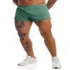 Ouber Men's Running Shorts with Liner 2'' Workout Shorts Bodybuilding Side Split Mesh Gym Shorts Green,M view 2