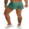 Ouber Men's Running Shorts with Liner 2'' Workout Shorts Bodybuilding Side Split Mesh Gym Shorts Green,M view 4