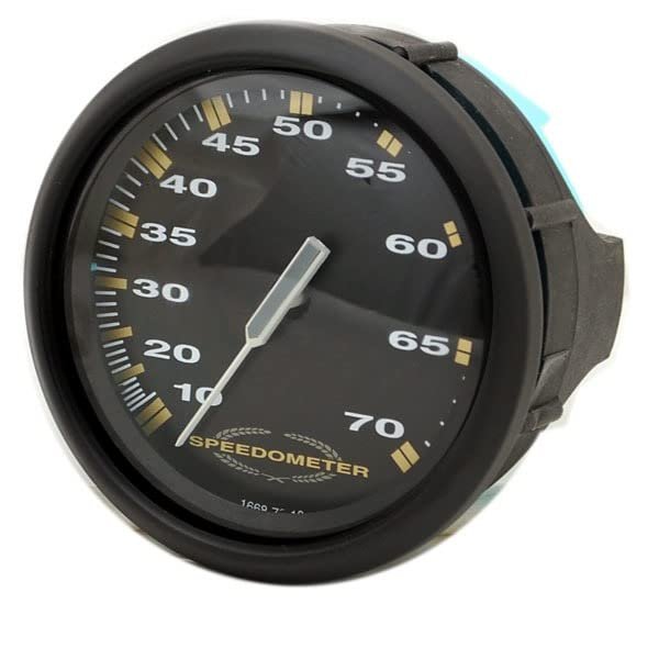 Faria Boat Speedometer SE9212A | Cobalt 70 MPH 3 1/4 Inch Black
