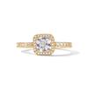 PAVOI 14K Gold Plated Square Halo Ring for Women | Promise Rings for Her (Yellow Gold, 7) view 1