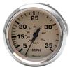 Faria Boat Speedometer SE9807B | Euro Beige 35 MPH 3 1/4 Inch Silver view 1