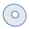 INOOMP American Type Throwing Net Disc Fishing Throwing Net Disc Hand Cast Net Throwing Disk Special Fishing Net Throwing Disc for Fishing ( 60CM Diameter Blue ) view 1