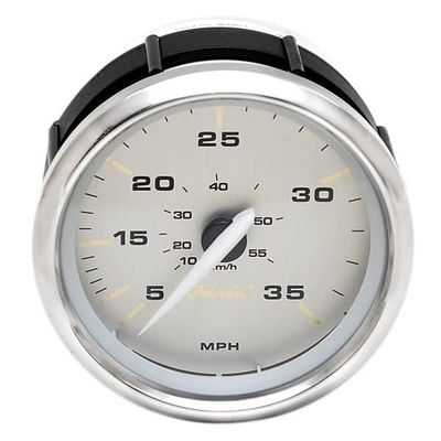 Faria Boat Speedometer SEK601A | Kronos Silver 35 MPH 3 3/8 Inch