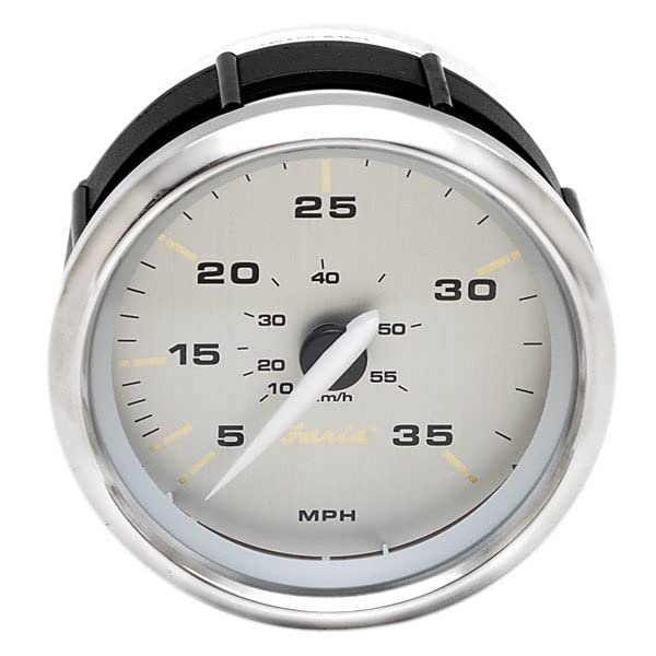 Faria Boat Speedometer SEK601A | Kronos Silver 35 MPH 3 3/8 Inch