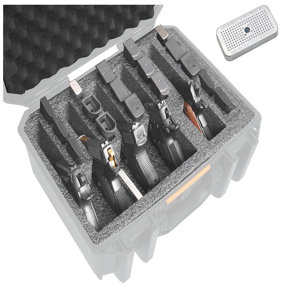 Case Club Foam Only: Fits Pelican Vault 300-5 Pistol Foam Set with Silica Gel Canister to Help Prevent Rust