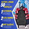 Athletico Dominator Baseball Backpack - Adult Catchers Gear Bag for 4 Bats, Large Bat Bag Holds Chest Protector, Helmet, Gloves, Cleats - Black view 4