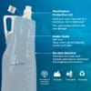 Survivor Filter 2L Clear Collapsible Water Bottles - Travel, Hiking, Foldable, BPA-Free - 2 x 67oz view 4