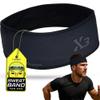 Halo Headband for Men X Series for Extreme Sweating- 3 inch Wide-3 Layers of Super Absorbing Dryline Fabric with Patented SweatSeal to Channel Sweat Away from Eyes. Size SM view 1