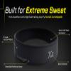Halo Headband for Men X Series for Extreme Sweating- 2 inch Wide-3 Layers of Super Absorbing Dryline Fabric with Patented SweatSeal to Channel Sweat Away from Eyes. Size S/M view 3