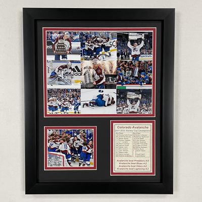 Legends Never Die, Inc. Colorado Avalanche | 2021-2022 Stanley Cup Champions | 12"x15" Framed Photo Collage (Mosaic)