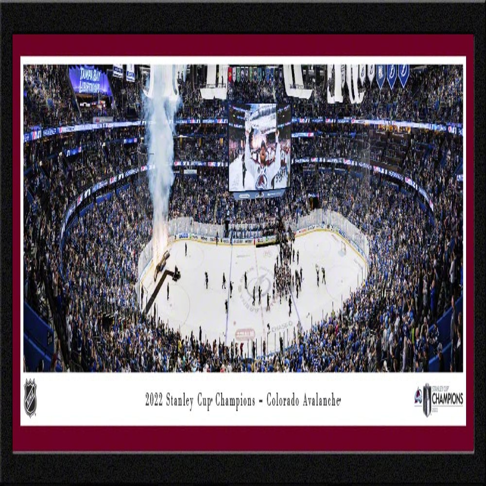 Colorado Avalanche, 2022 Stanley Cup Champions - 42x15.5-inch Single Mat, NHL Select Framed Picture by Blakeway Panoramas