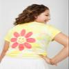 Happy Nation Relaxed Cotton Short Sleeve T Shirt, Sour Yellow Tie Dye, Large view 2