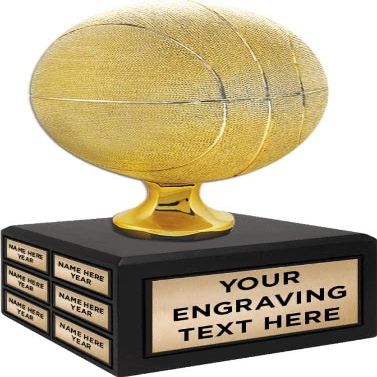 Crown Awards Basketball Champion Gold Resin Sculpture Award, 14.75" Basketball Gold Perpetual Trophy - Engraving Included