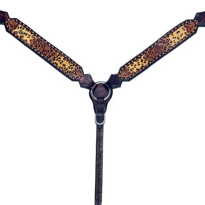 BAR H EQUINE American Leather Horse Breast Collar Tack
