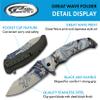SZCO Supplies 300576-BL Great Wave Liner Lock Edc Folding Knife with Pocket Clip, Blue, 8.5" Length view 2