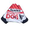 Battle Sports Beware of Dog, Red Wide Receiver Football Gloves, Ultra Stick Adult & Youth Gloves - Adult X-Large, Red view 1