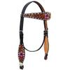 BAR H EQUINE American Leather Horse Saddle Tack Headstall | Browband Western for Horses view 1