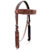 BAR H EQUINE American Leather Horse Saddle Tack Headstall | Browband Western for Horses