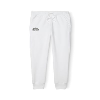 Happy Nation Jogger Fleece Sweatpants, Optic White, Small