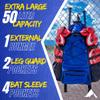 Athletico Dominator Baseball Backpack, Catchers Gear Adult Bag for 4 Bats, Large Bat & Equipment, Holds Chest Protector, Helmet, Gloves, Cleats - Blue view 4