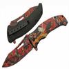 8.5 Orange Koi Liner Lock EDC Folding Knife With Pocket Clip view 1