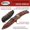 8.5 Orange Koi Liner Lock EDC Folding Knife With Pocket Clip view 2