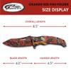 8.5 Orange Koi Liner Lock EDC Folding Knife With Pocket Clip view 3