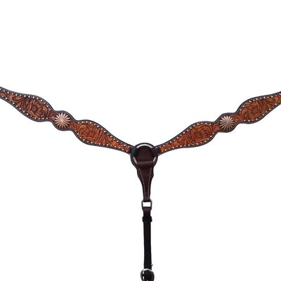 BAR H EQUINE American Leather Horse Saddle Tack Breast Collar Eleanor Collection