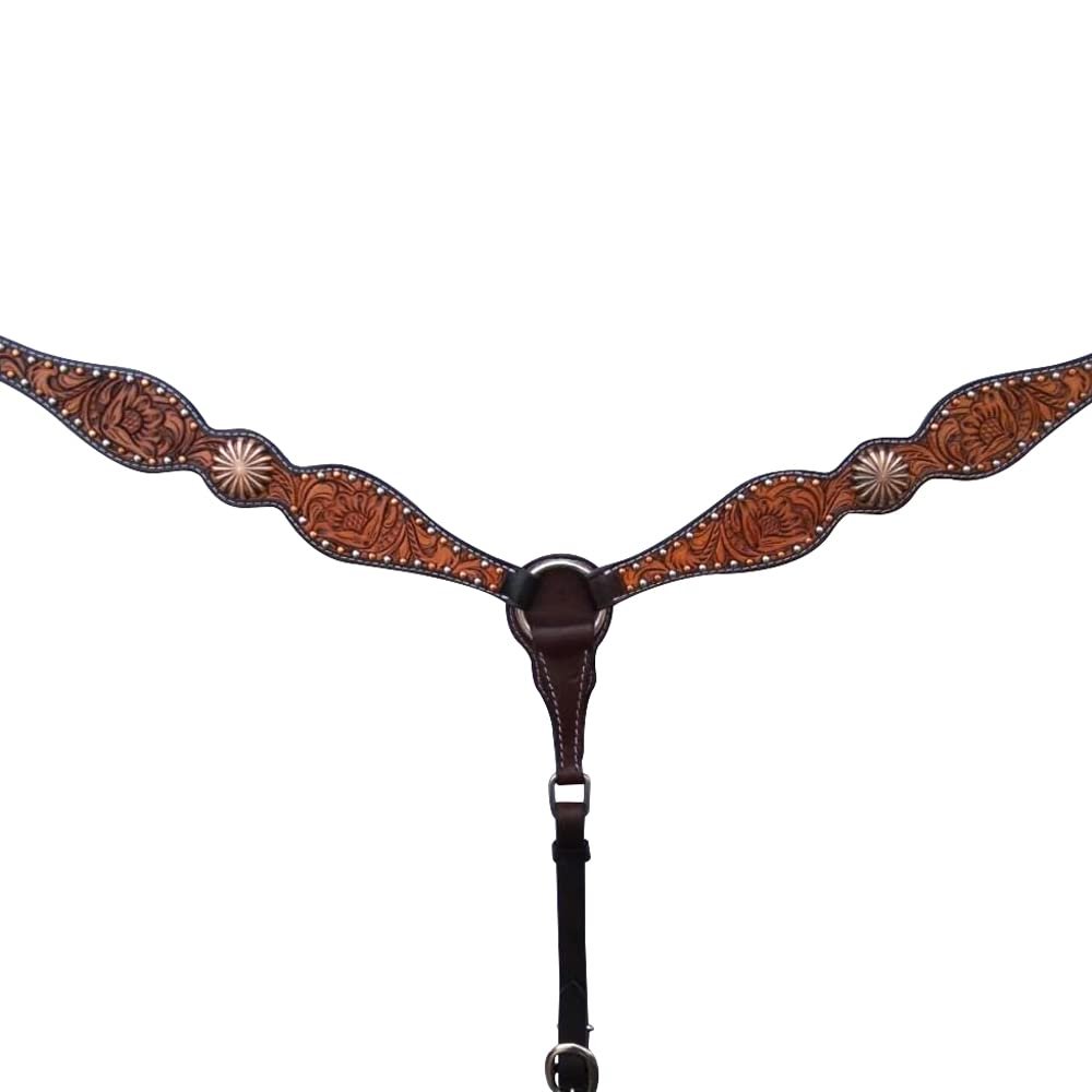 BAR H EQUINE American Leather Horse Saddle Tack Breast Collar Eleanor Collection