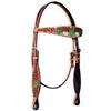 BAR H EQUINE Horse Leather Headstall | Western for Horses Stainless Steel Buckle