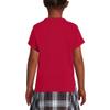 Lands' End School Uniform Girls Short Sleeve Feminine Fit Interlock Polo Shirt Small Red view 2