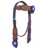 BAR H EQUINE American Leather Horse Saddle Tack Headstall | Browband Western for Horses