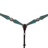 BAR H EQUINE American Leather Horse Saddle Tack Breast Collar Spotted Pinwheel Collection
